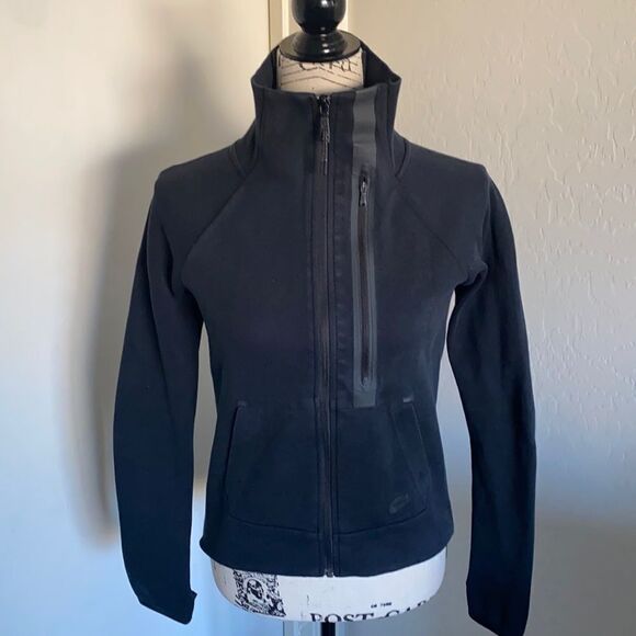 Nike Black Zip Up Lightweight Jacket Athleisure Casual Athletic - Picture 1 of 11